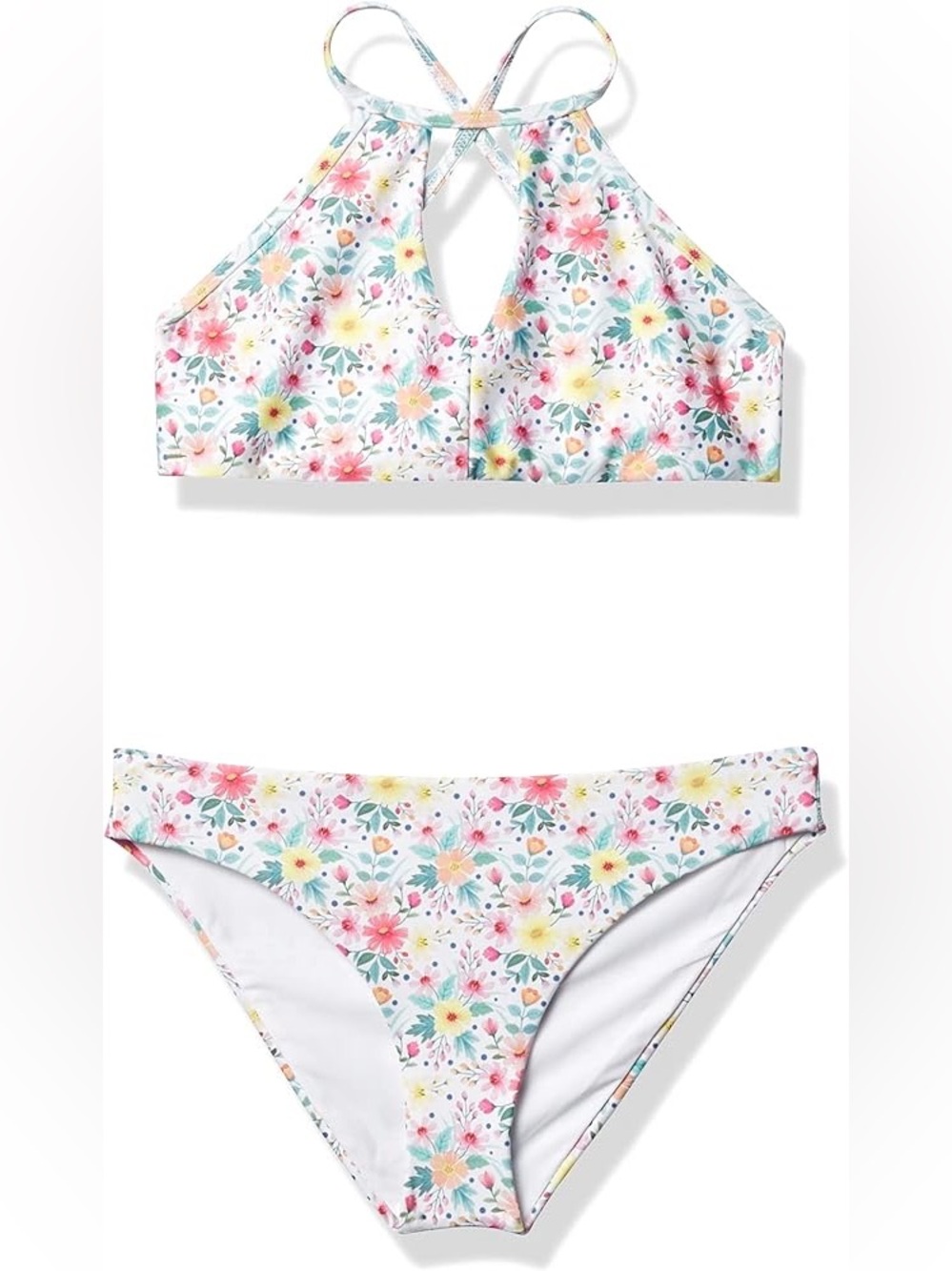 Girls 2 piece floral swim set